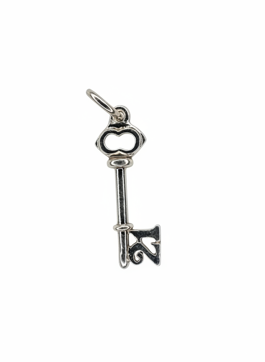 21st Vintage Key Pendant Sterling Silver