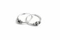 Load image into Gallery viewer, Hoop Knot Sterling Silver Earrings
