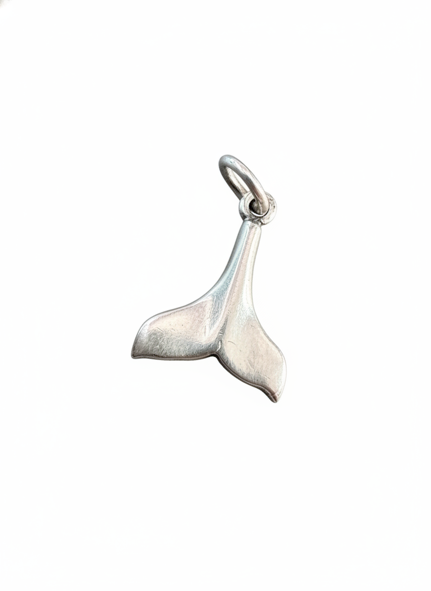 Whale Tail Pendant Sterling Silver