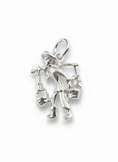 Load image into Gallery viewer, Man Carrying Water Buckets Pendant Sterling Silver
