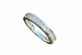 Load image into Gallery viewer, 925 Sterling Silver band with 17 inlay Cubic Zirconia stones
