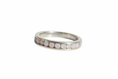 Load image into Gallery viewer, 925 Sterling Silver Milky Pink Color Cubic Band with 9 stones
