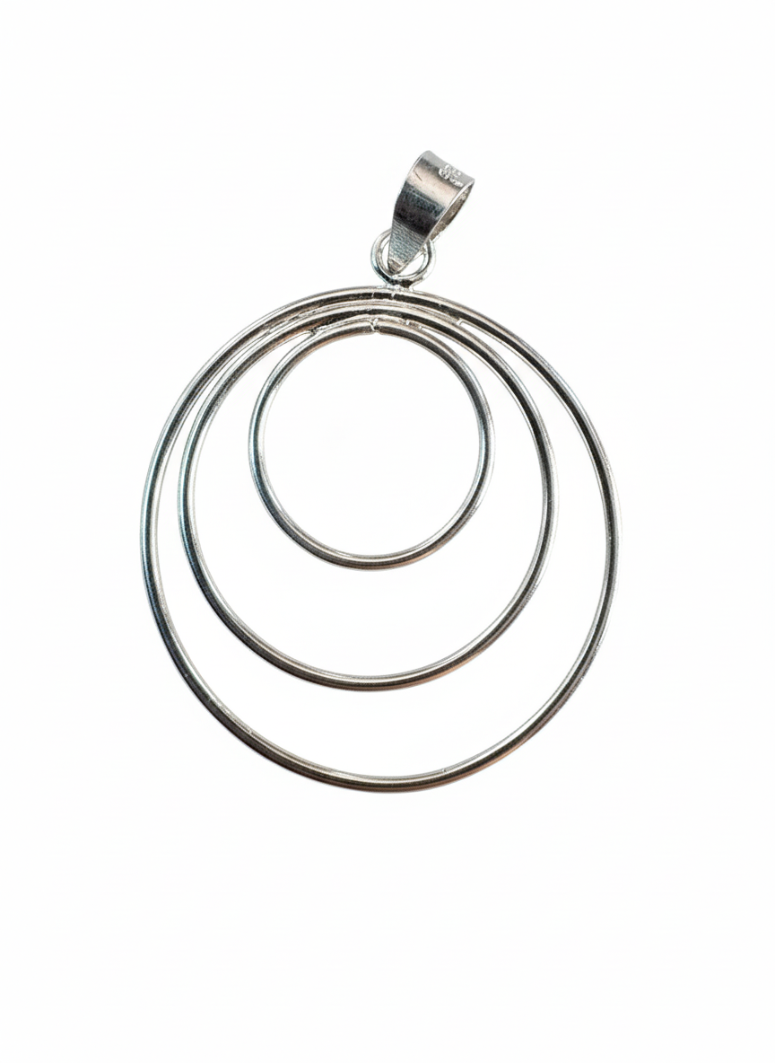 Multi Ring Pendant Sterling Silver