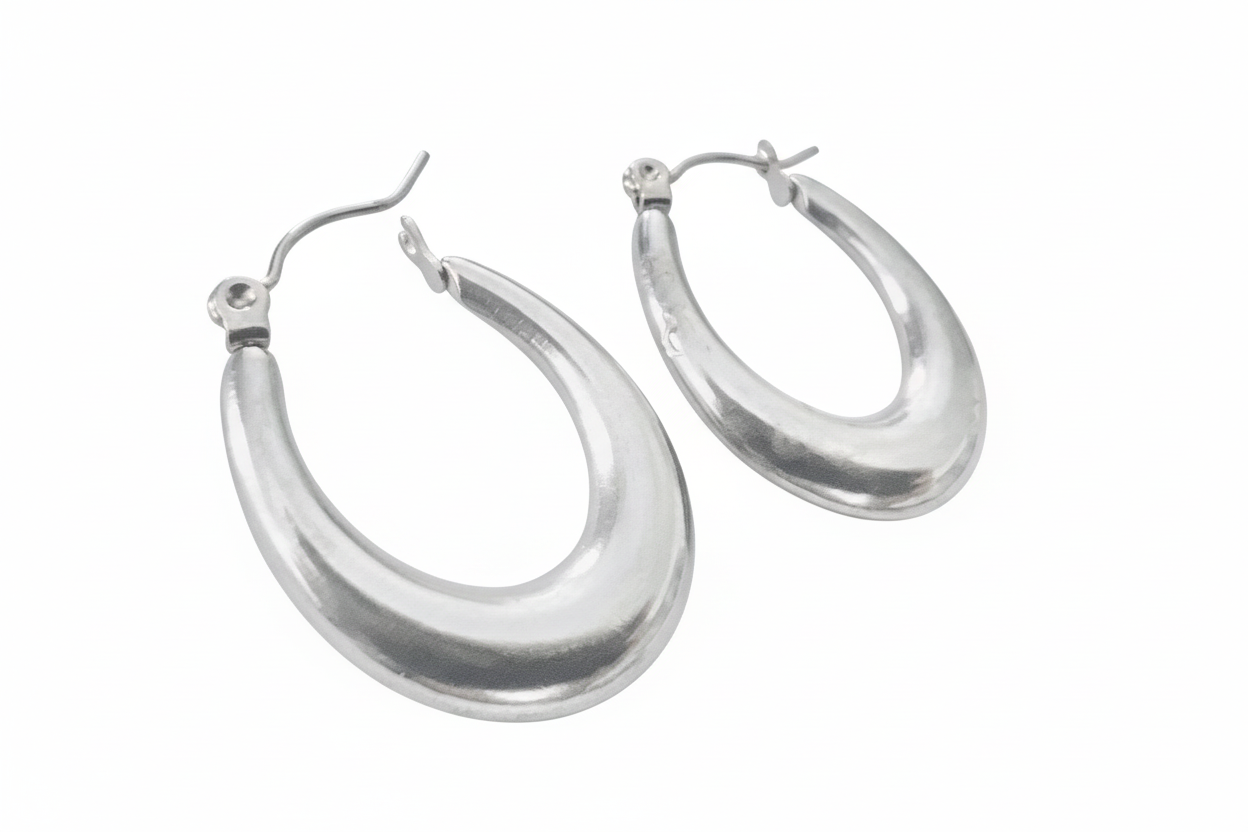 U Shaped Hoop Earrings