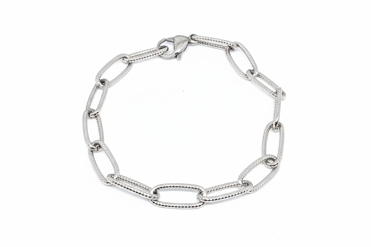 7mm Rugged Paper Clip Bracelet