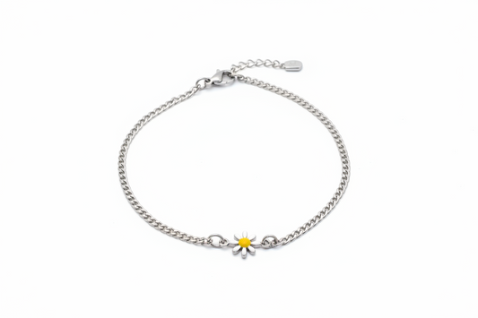 Daisy White and Yellow Bracelet