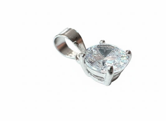 Cubic Zirconia Sterling Silver Pendant