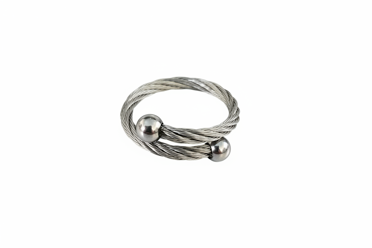 Twistet wire adjustable Stainless Steel Ring