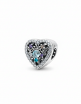 Load image into Gallery viewer, Pandora Compatible Cubic Heart Pendant Sterling Silver
