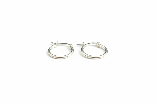 Silver hoop earrings 