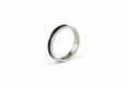 Load image into Gallery viewer, Silver with Black Inlay Stainless Steel Ring
