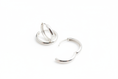 Load image into Gallery viewer, Pair of silver hoop earrings 
