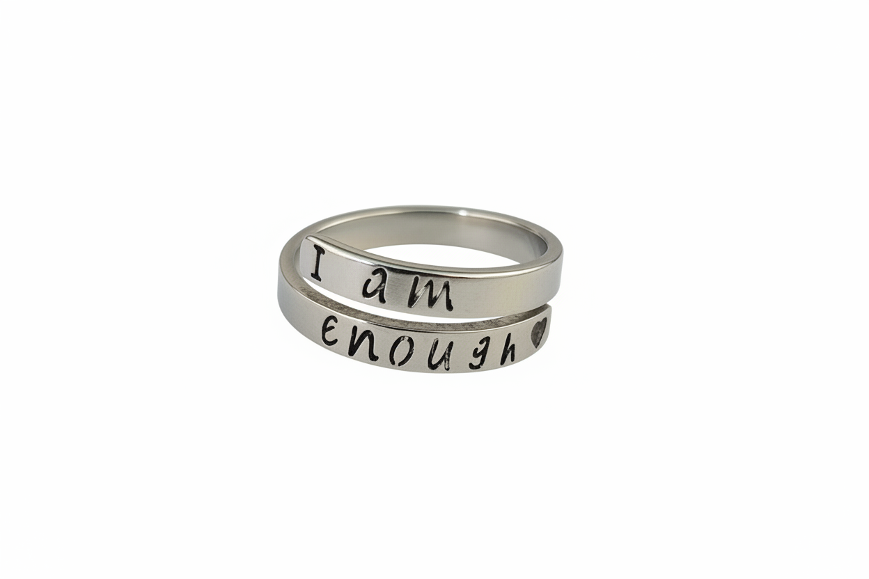 I am enough adjustable Stainless Steel Ring