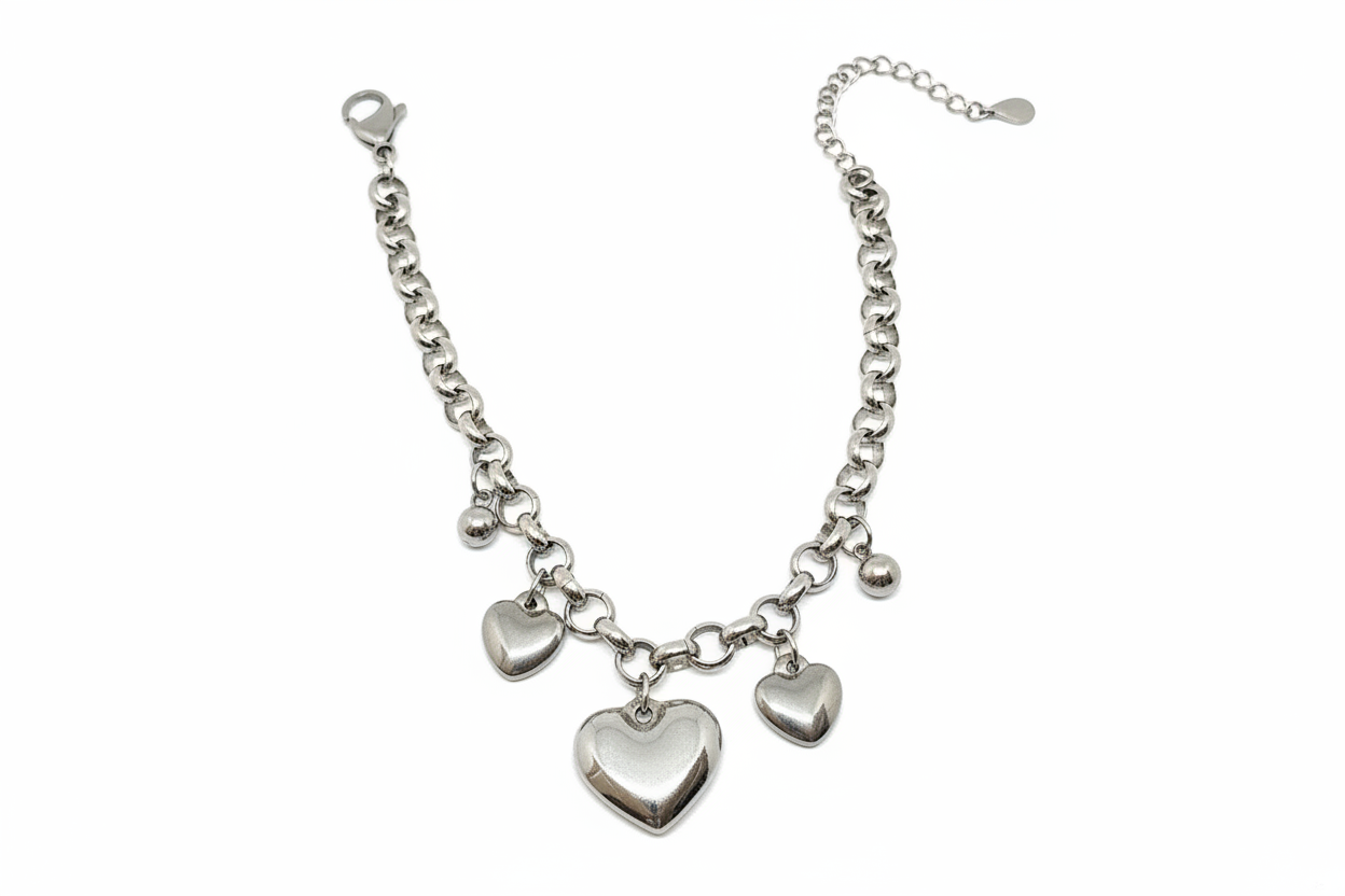 Hearts Charm Bracelet