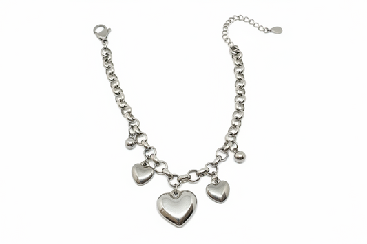 Hearts Charm Bracelet