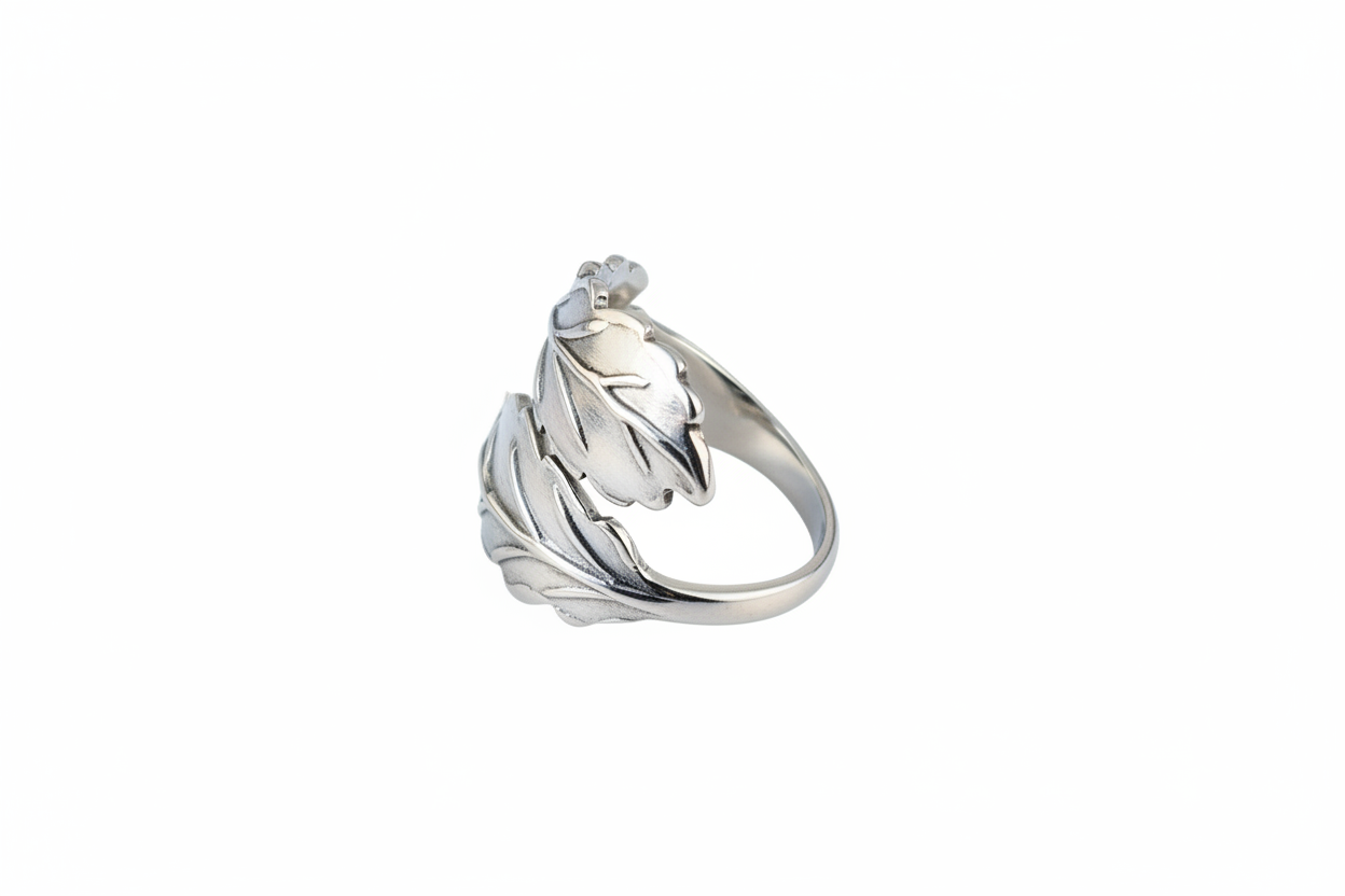 Leafe Stainless Steel Ring