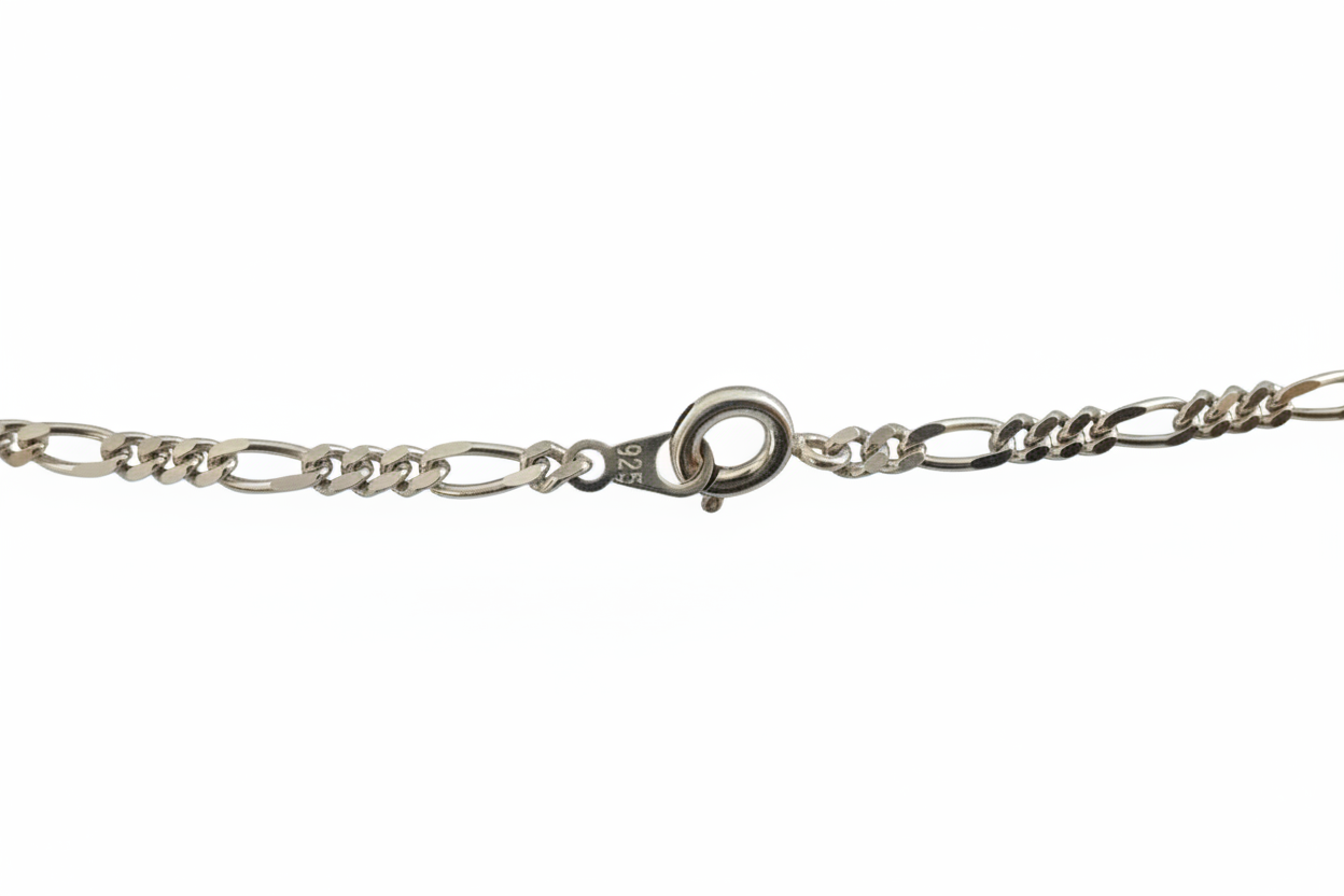 Figaro Link Silver Necklace