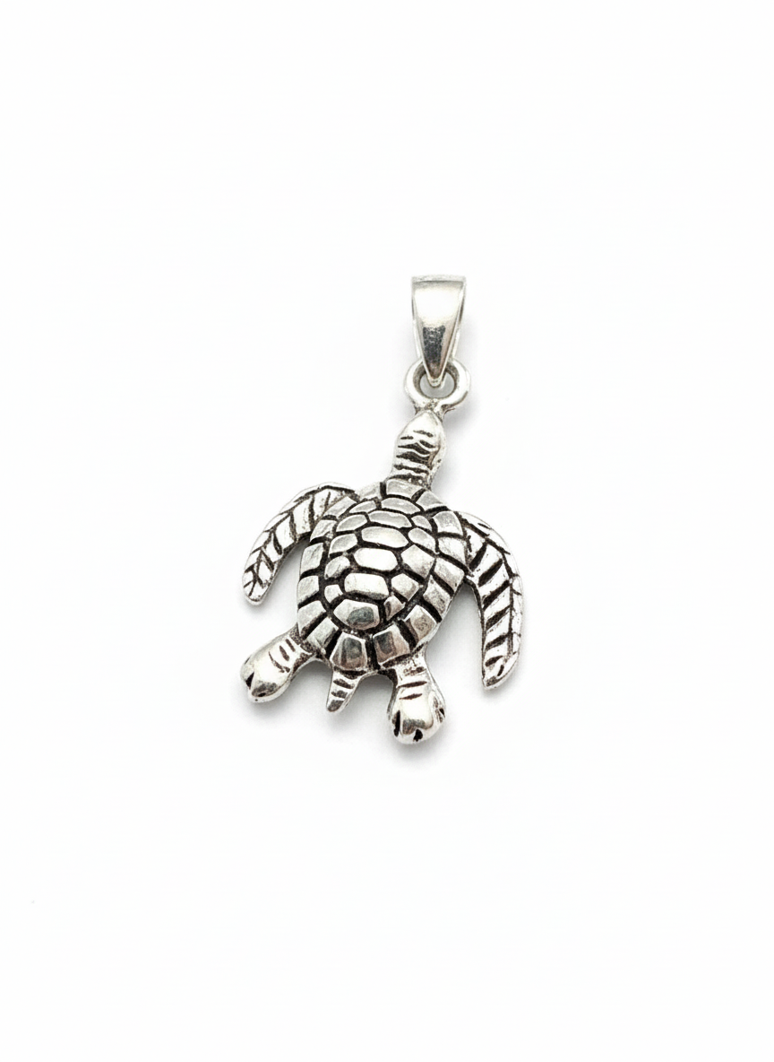 Tortoise Pendant Sterling Silver