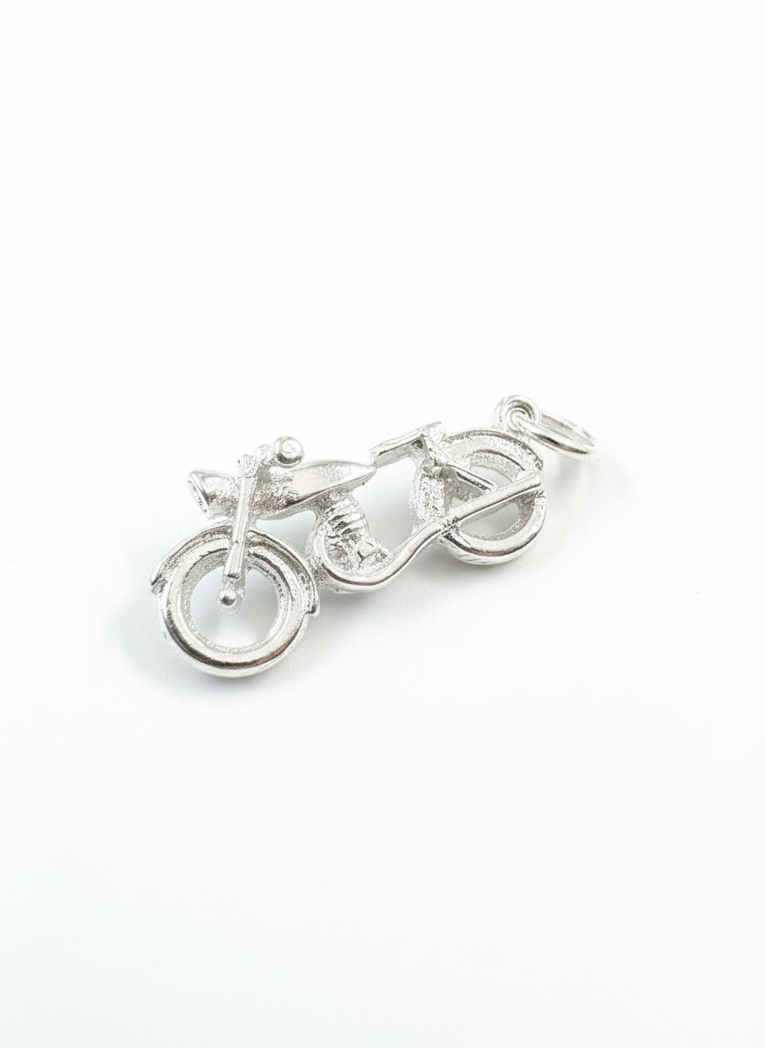 Motorcycle Pendant Sterling Silver