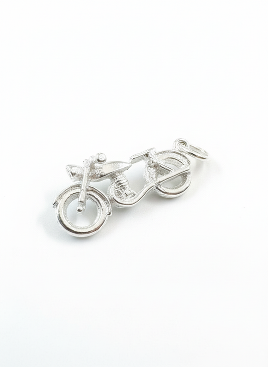 Motorcycle Pendant Sterling Silver