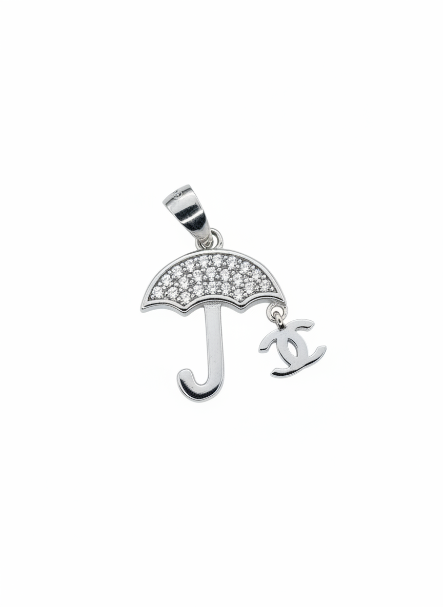 Umbrella Cubics Pendant Sterling Silver