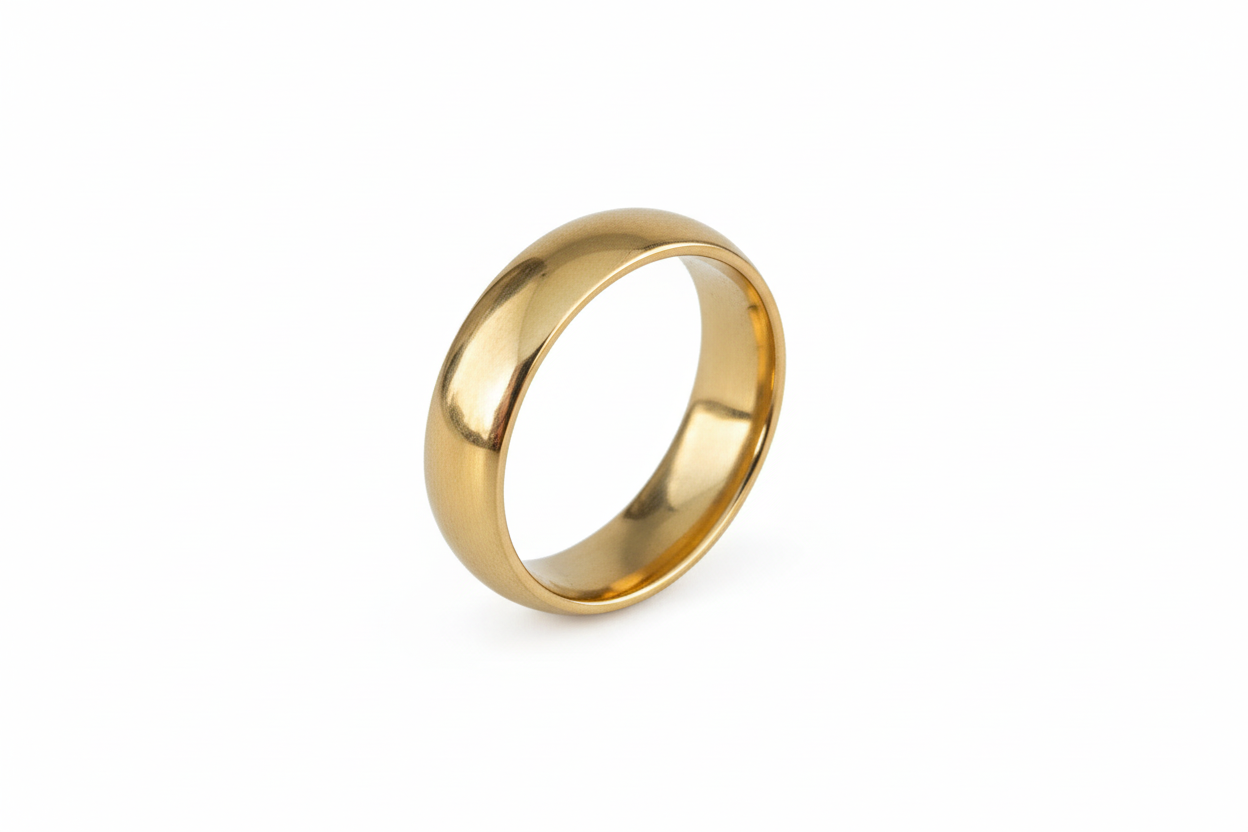 Gold Edged Stainless Steel Ring