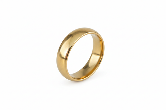 Gold Edged Stainless Steel Ring