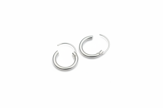 Silver hoop earrings 