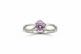 Load image into Gallery viewer, 925 Sterling Silver Morganite lab crown stone
