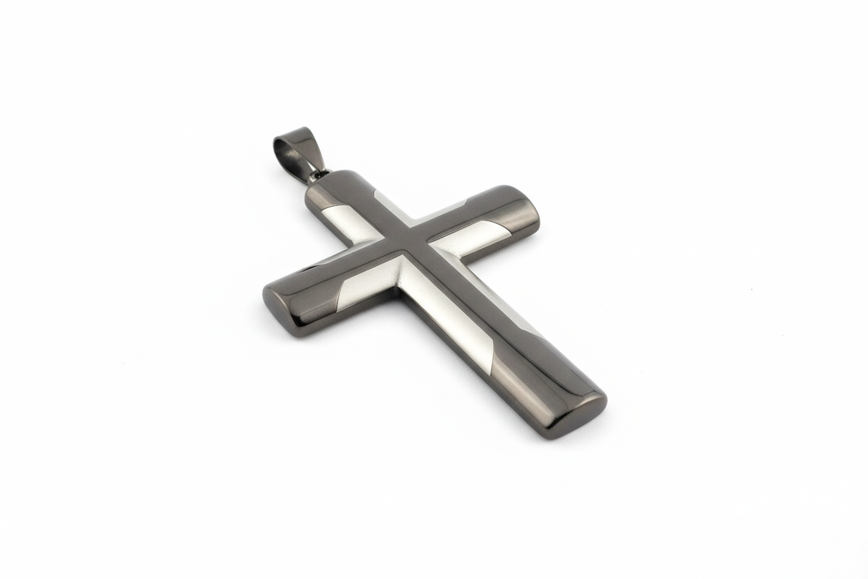 Two-Tone Flared Inlay Cross