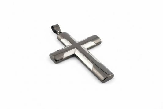 Two-Tone Flared Inlay Cross