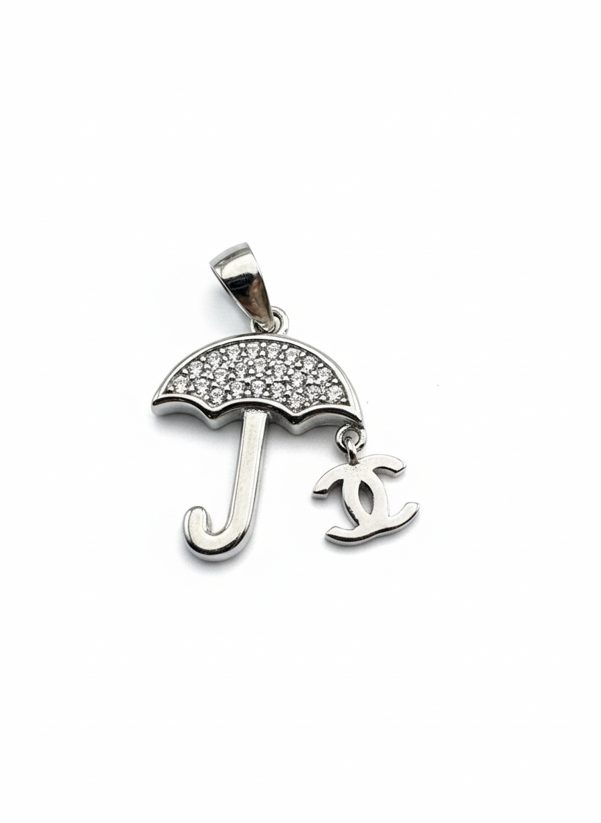 Umbrella Cubics Pendant Sterling Silver