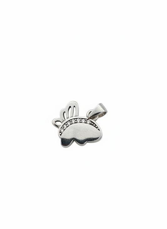 Bee Cubic Pendant Sterling Silver