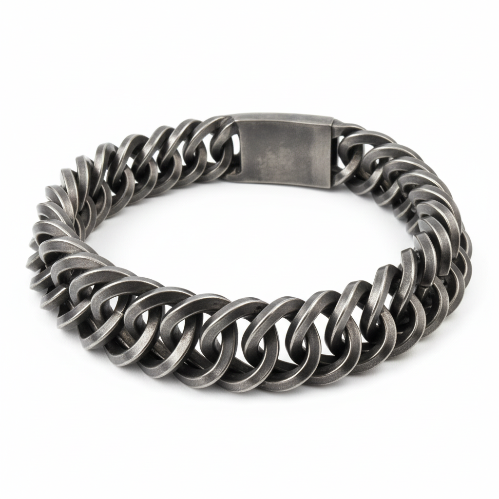 Double Curb Link Bracelet