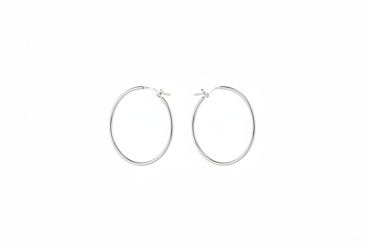 Big Clasp Hoop Earring
