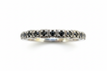 Load image into Gallery viewer, 925 Sterling Silver ring with black Cubic Zirconia stone
