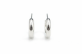 Load image into Gallery viewer, Half Hoop Electroform Sterling Silver Earrings
