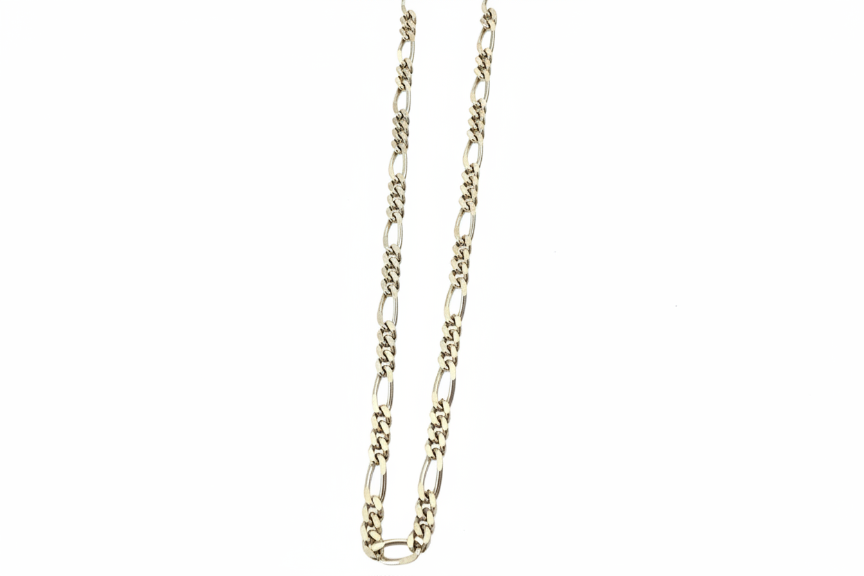 Figaro Link Silver Necklace