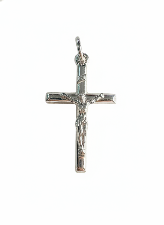 Crucifixion Cross Sterling Silver Pendant
