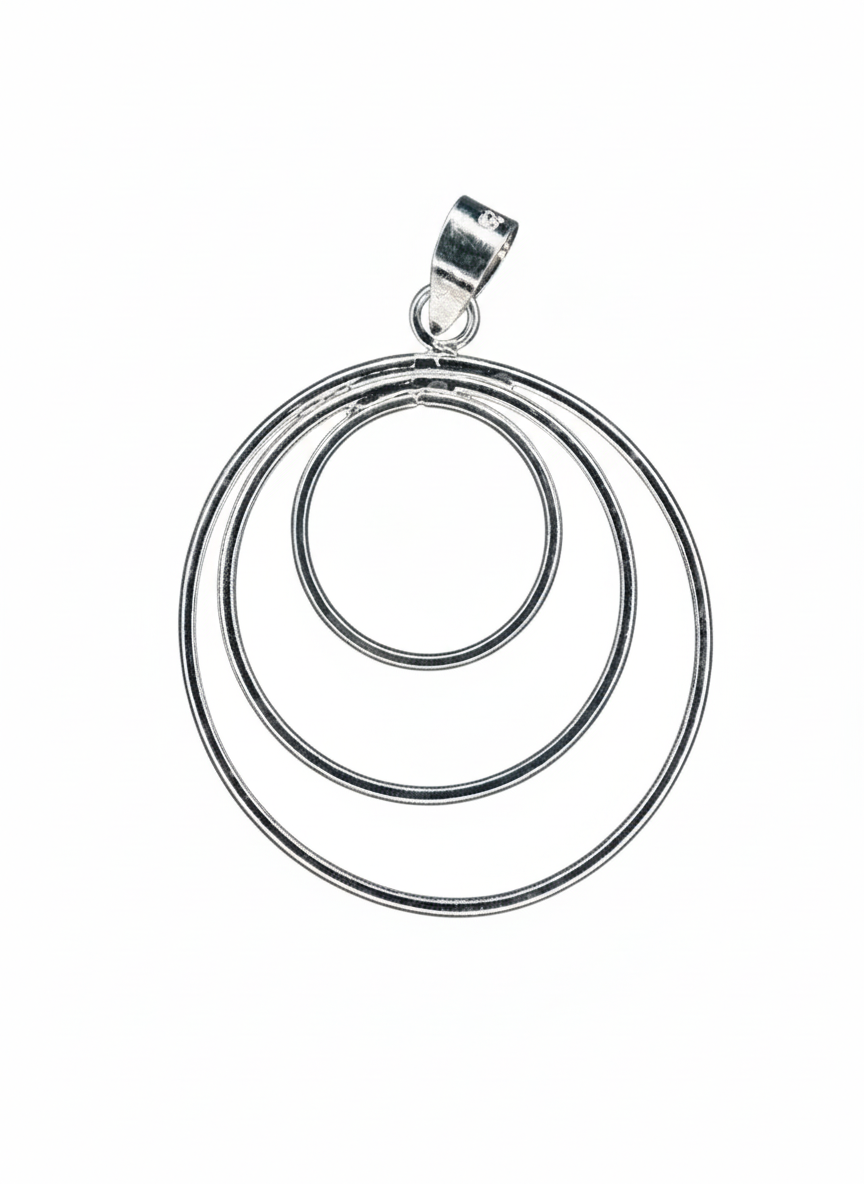 Multi Ring Pendant Sterling Silver