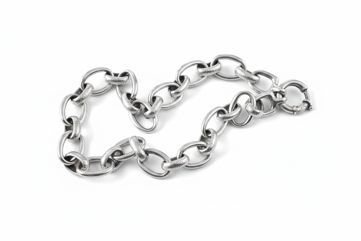 Chunky Anchor Chain 925 Sterling Silver Necklace