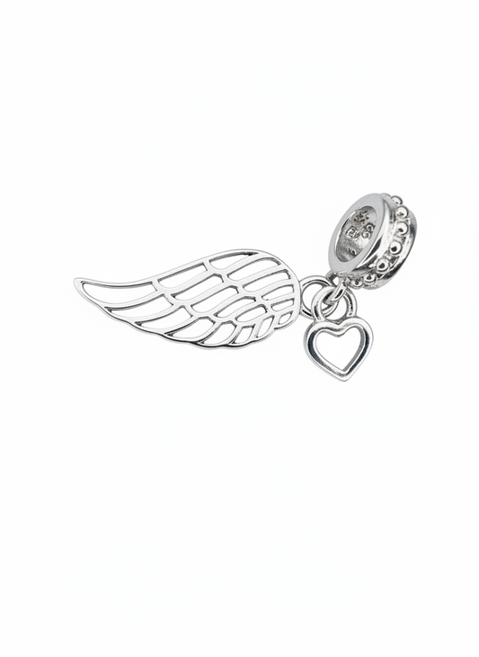 Wing Heart Pendant Sterling Silver