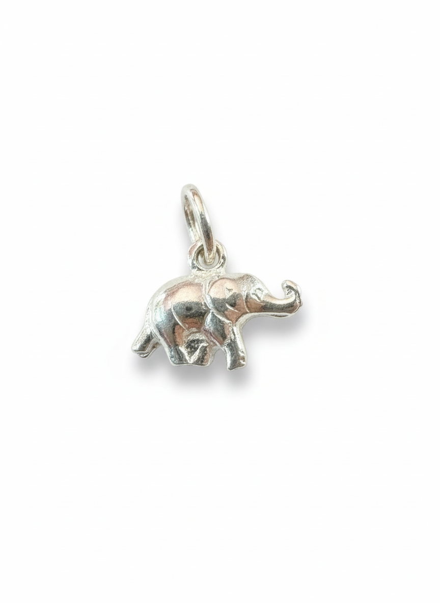 Tiny Elephant Pendant Sterling Silver