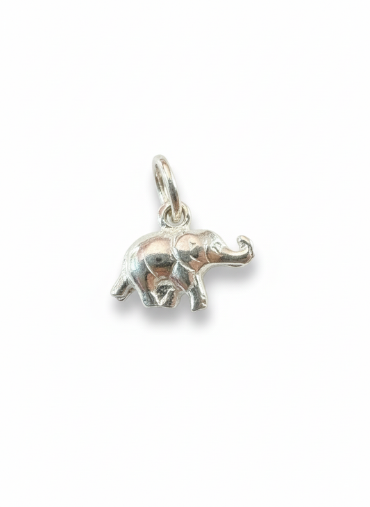 Tiny Elephant Pendant Sterling Silver