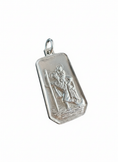 Load image into Gallery viewer, Saint Christopher Rectangular Sterling Silver Pendant
