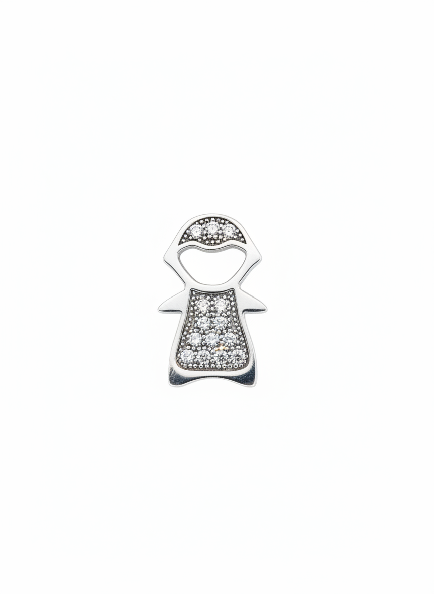Cubics Girl Pendant Sterling Silver