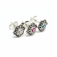 Load image into Gallery viewer, Vintage Starburst 925 Sterling Silver Earrings
