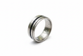 Load image into Gallery viewer, Silver and Black Spinner Stainless Steel Ring
