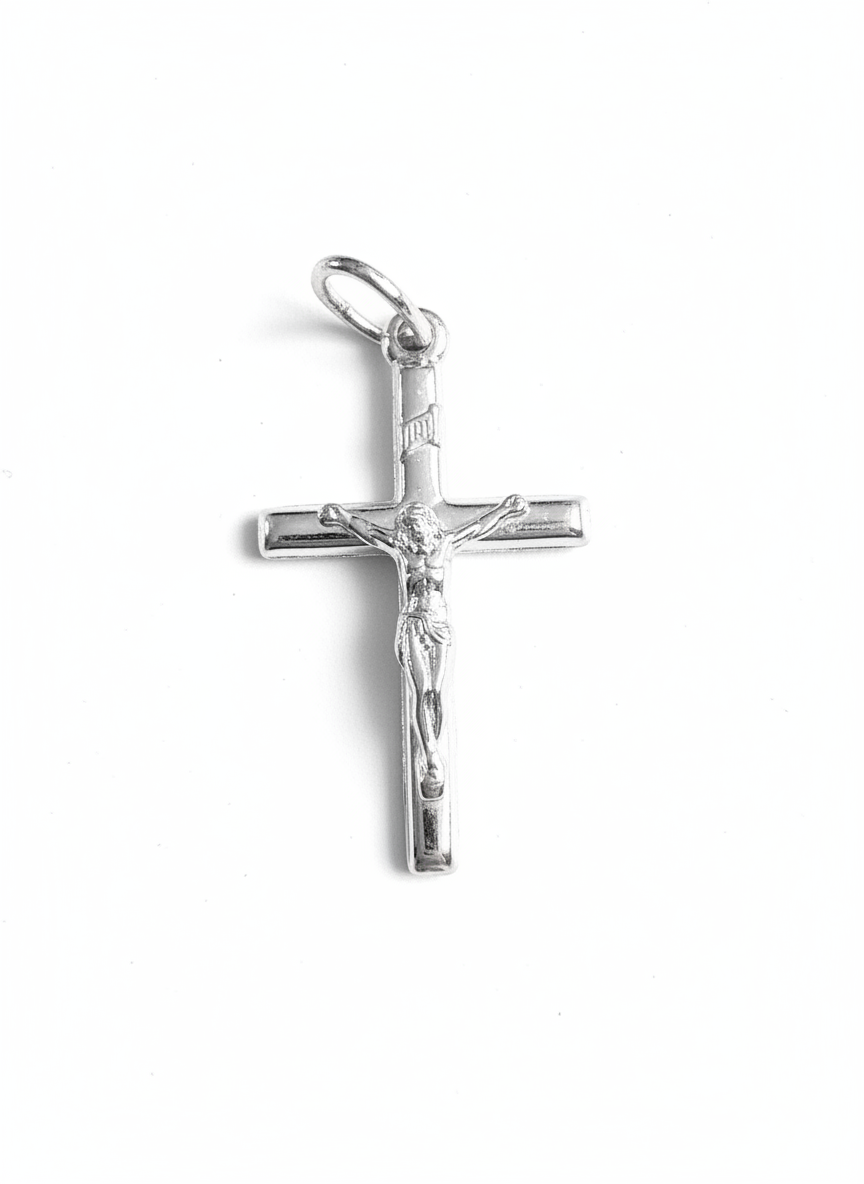 Crucifixion Cross Sterling Silver Pendant
