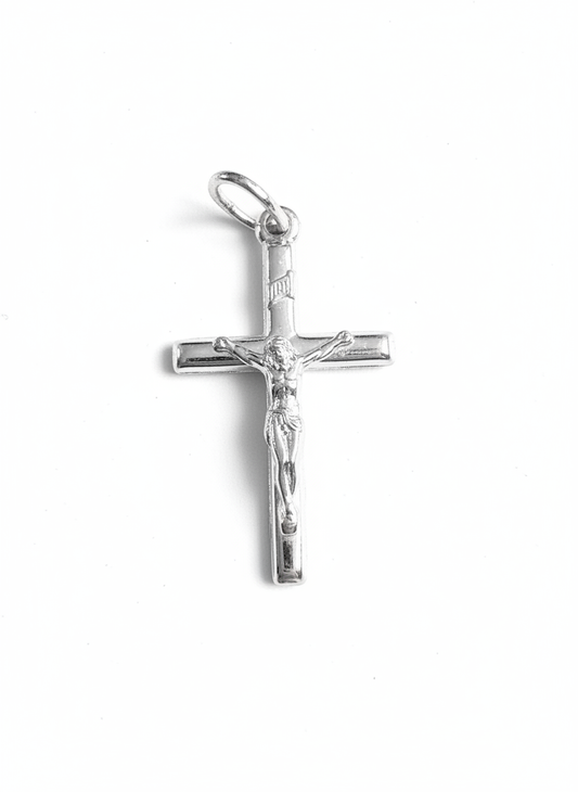 Crucifixion Cross Sterling Silver Pendant